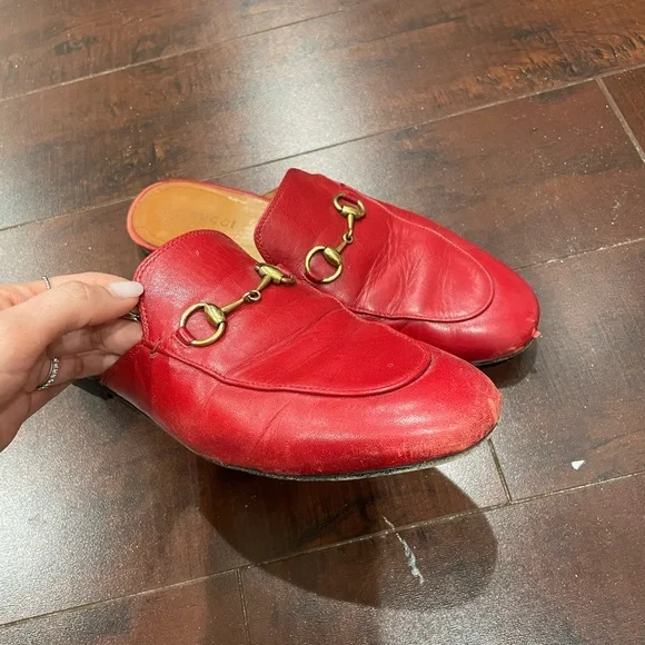 Authentic Gucci princetown mule red leather - Picture 2 of 4